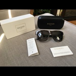 New BALMAIN BL 2016 C02 Black Glitter sunglasses